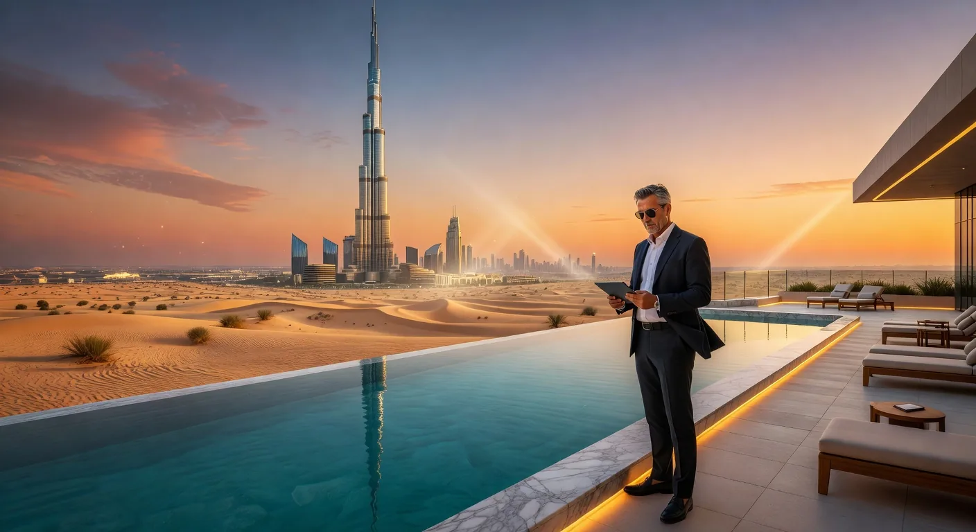 Dubai luxury rooftop pool